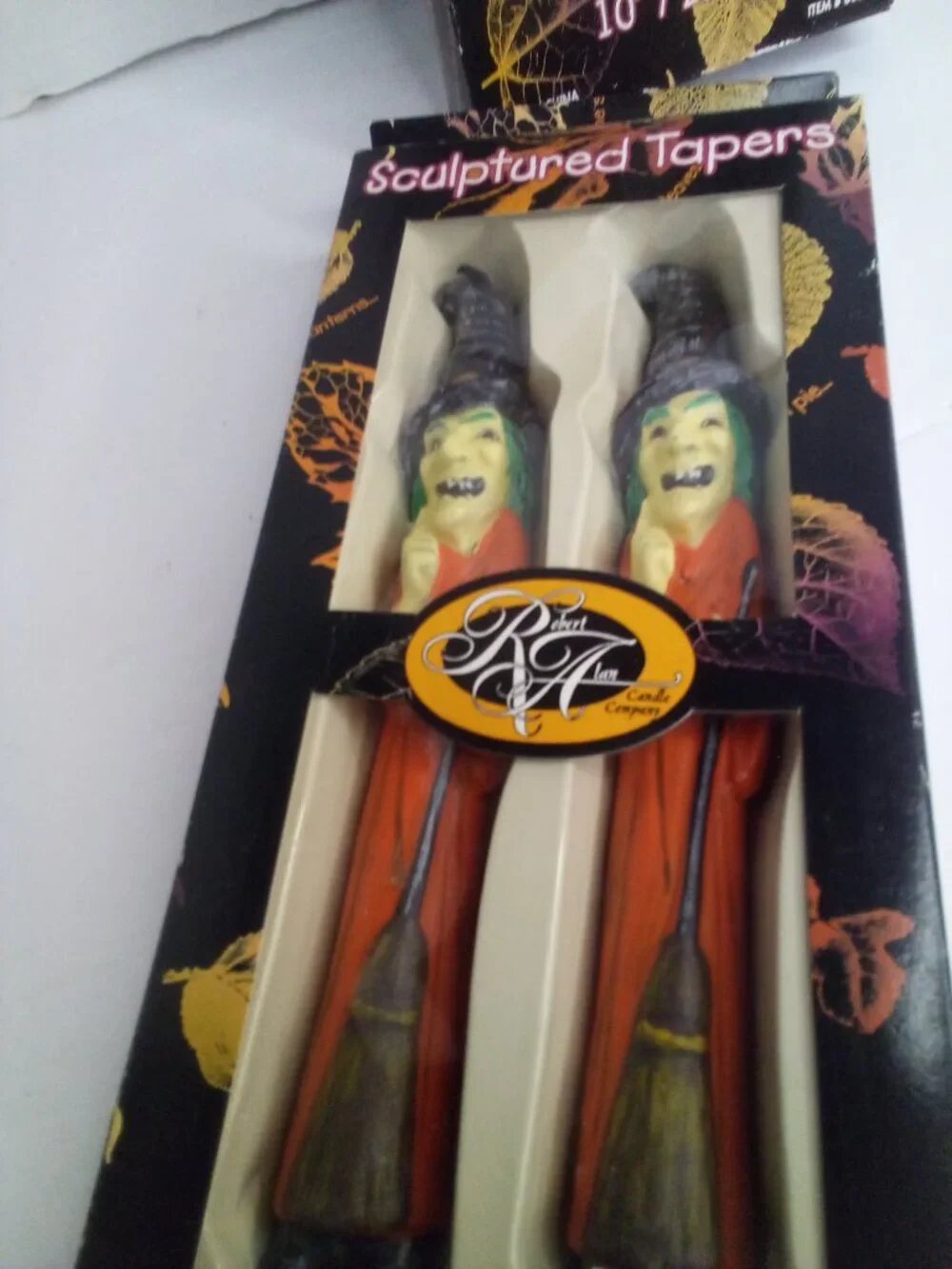 Halloween Sculptured Tapers Candles Skeleton Witch 10